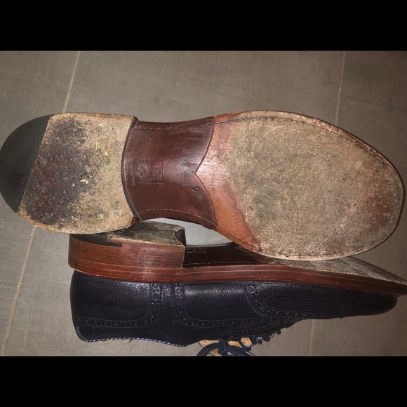 O’Keeffe Blue Leather Brogues - Picture 4 of 6